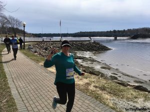 Magoo Runs on the Bucksport Waterfront Walkway