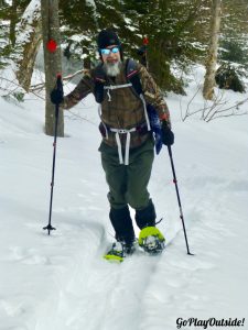 Frosty in His SK Outfitter Vest from Stormy Kromer in Red Pine Plaid