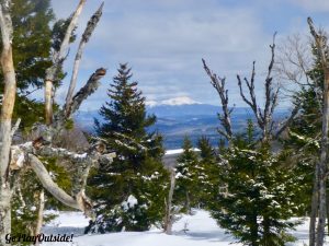 Snow-Capped Mount Katahdin Seen in the Distance from Shaw Mountain