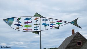 Sculpture on the Waterfront in Lubec, Maine