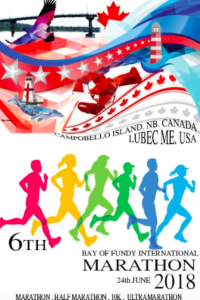 Race Poster for the Bay of Fundy International Marathon Designed by Kobee Ingersoll, an 18 Year Old Former Resident of Campobello Island