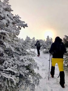 Bangor Outdoor Club Saddleback The Horn Winter Hike Rangeley Maine 